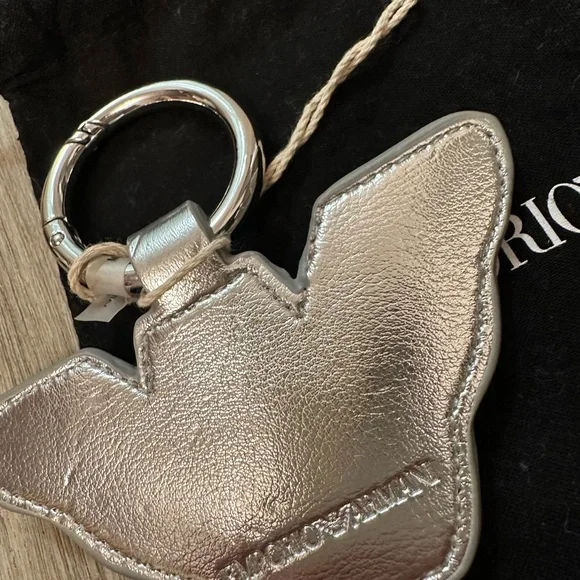 Emporio Armani leather keychain bird silver - Picture 3 of 3